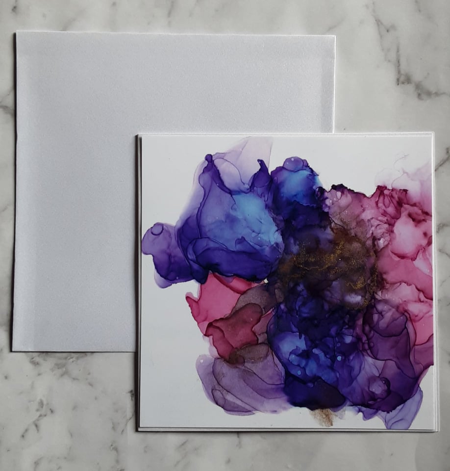 Alcohol ink gift card
