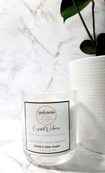 Soy candle with crsyals